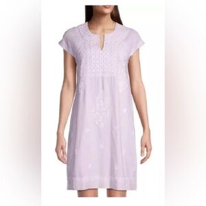 Roller Rabbit Faith Embroidered Shift Dress Womens M